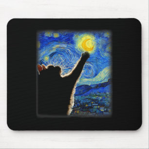 Tapis De Souris Chat de nuit Van Gogh Starry - Clic Fit