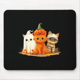 Tapis De Souris Chat de sorcière de kitten drôle d'Halloween citro