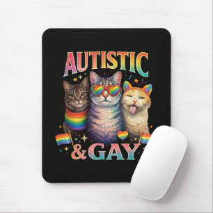 Tapis De Souris Chat drôle autiste et gay