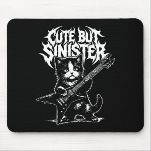 Tapis De Souris Chat drôle jouant de la guitare guitariste rock an