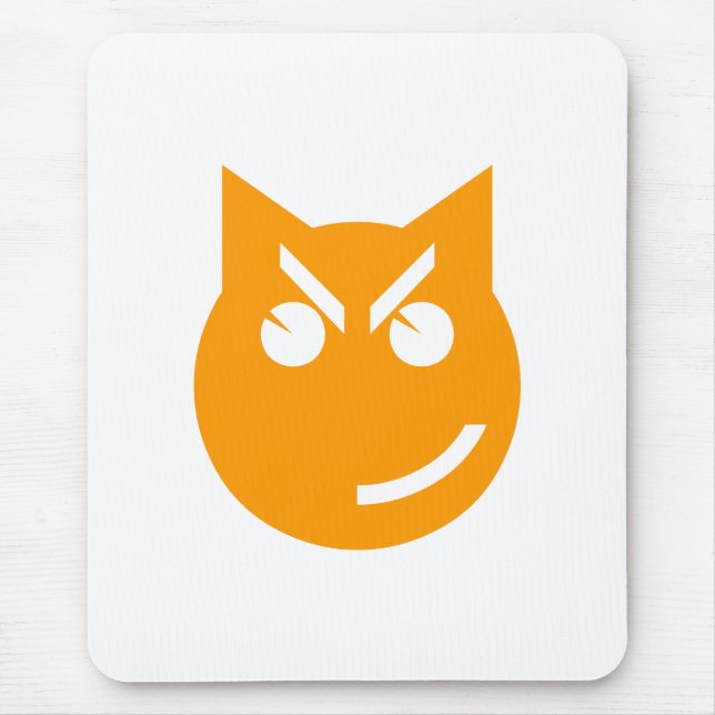 Tapis De Souris Chat Emoji au sourire (Devant)