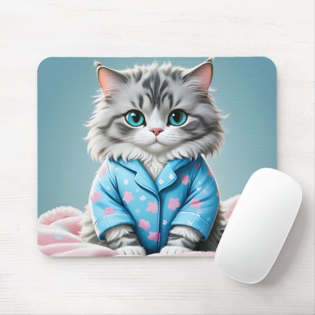 Tapis De Souris Chat En Pajamas (Avec souris)