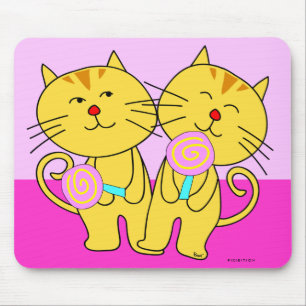 Tapis De Souris Chat et lucette Mousepad