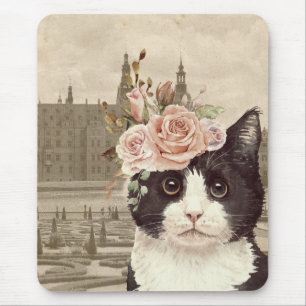 Tapis De Souris Chat fantaisie & Château
