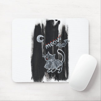 Tapis de souris Chat Fantôme Effrayant pour Hallow