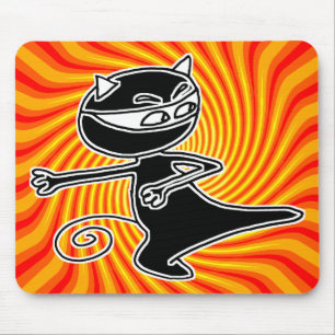 Tapis De Souris Chat Firekick Mousepad de Ninja