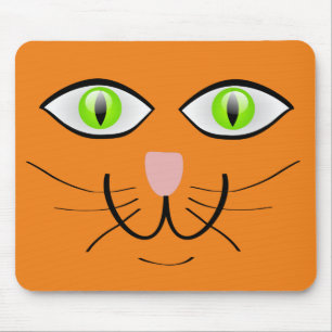 TAPIS DE SOURIS CHAT GINGER VISAGE MOUSEPAD