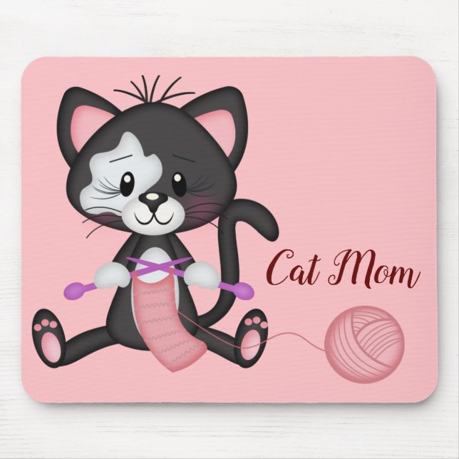 Tapis De Souris Chat Maman Et Kitter Pad Souris (Devant)