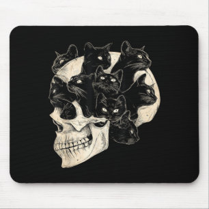Tapis De Souris Chat noir drôle d'Halloween Chats vintage