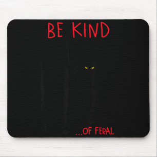 Tapis De Souris Chat noir drôle plutôt sauvage miroir gothique