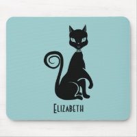 Chat noir élégant personnalisé