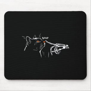 Tapis De Souris Chat noir Squelette Halloween Poêle Femme G