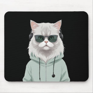 Tapis De Souris Chat Porter Sweat - shirt à capuche Drôle Cool ani