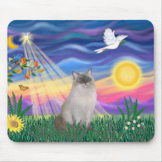 Tapis De Souris Chat Ragdoll (Blue Point) - Crépuscule