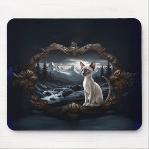 Tapis De Souris Chat Siamois En Cadre Pittoresque