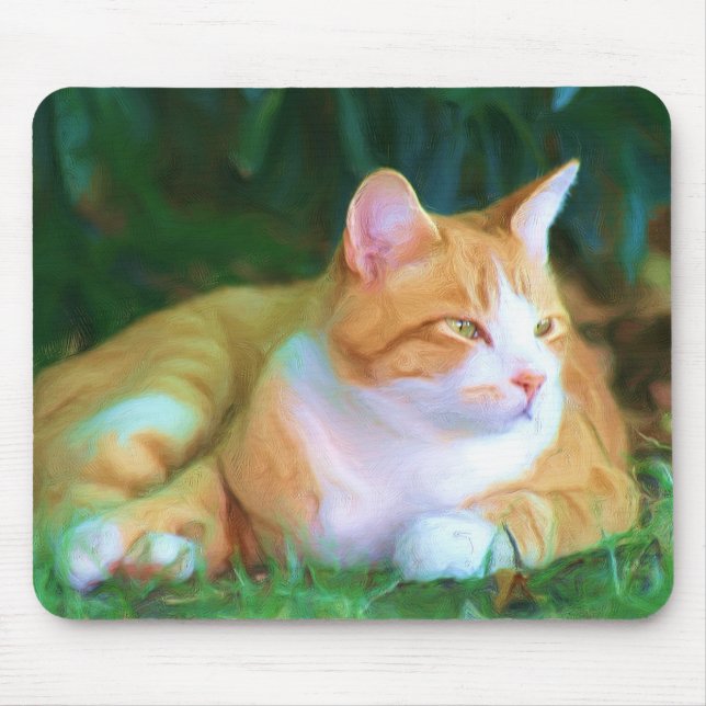 Tapis De Souris Chat tigré orange (Devant)