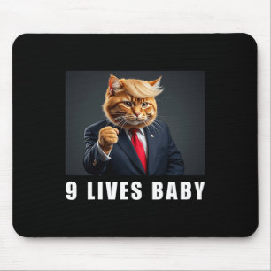 Tapis De Souris Chat Trump 9 Vies par Trump 2024 Gagne Victoire Va