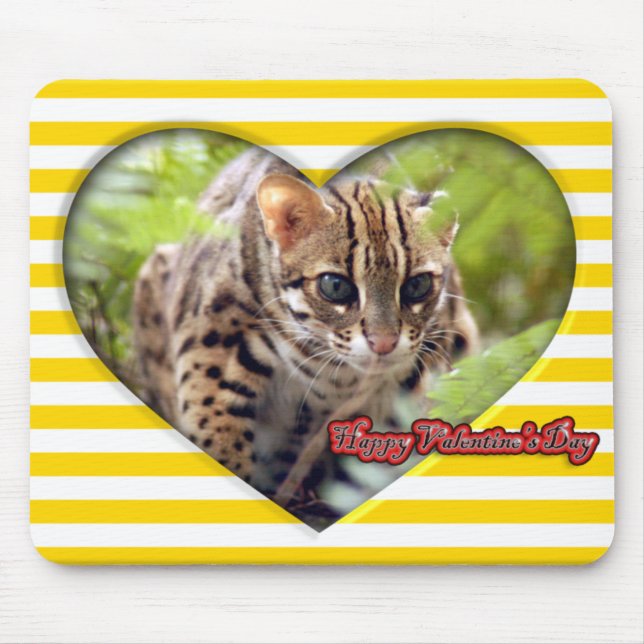 Tapis De Souris Chat Valentine Mousepad du Bengale (Devant)