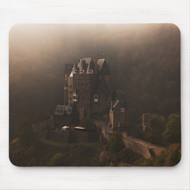 Tapis De Souris Château d'Eltz de Burg dans le brouillard de matin (Devant)