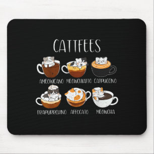 Tapis De Souris Chats & Amateur de Café Citation de Caféine Dr