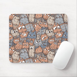 Tapis De Souris Chats de dessin animé drôles