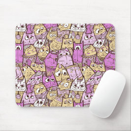 Tapis De Souris Chats de dessin animé drôles
