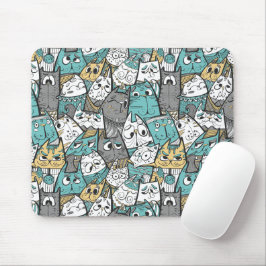 Tapis De Souris Chats de dessin animé drôles