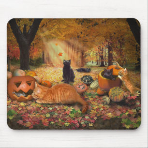 Tapis De Souris Chats en automne