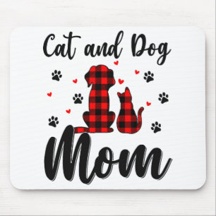 Tapis De Souris Chats et Chiens Fête des mères Marionnettes Animau