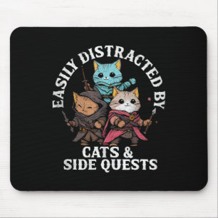 Tapis De Souris Chats et quêtes secondaires Design de chat de joue
