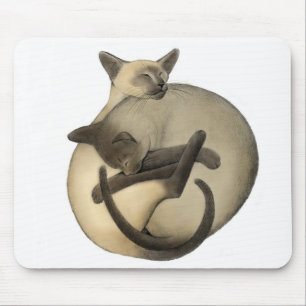 Tapis De Souris Chats Mousepad d'amour de Yin Yang