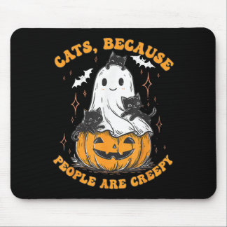 Tapis De Souris Chats Parce que les Gens sont Flippants Halloween 