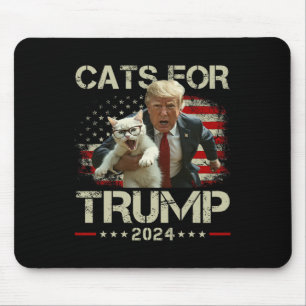 Tapis De Souris Chats pour Trump 2024 Drôle Vote pour Trump - Chat