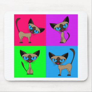 Tapis De Souris Chats siamois mignons