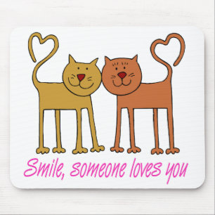 Tapis De Souris Chats Valentin en amour Pad souris