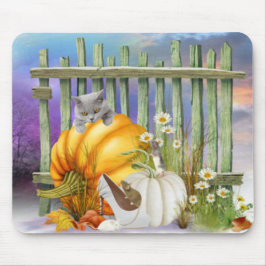 Tapis De Souris Chaussure blanche perdue dans le patch Citrouille