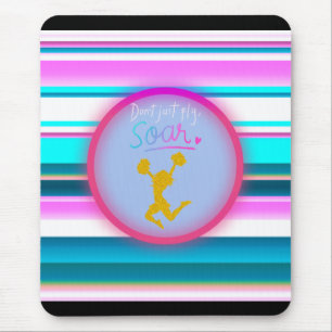 Tapis De Souris Cheerleading "Ne volez pas, envolez-vous" Rayures 