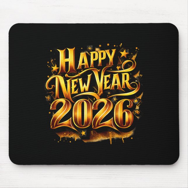 Tapis De Souris Cheers To 2026 Happy New Year Party  (Devant)