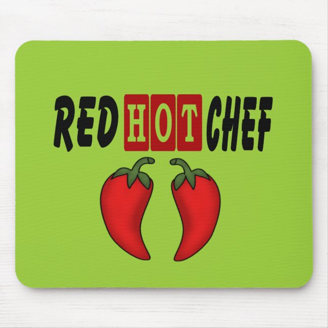 Tapis De Souris Chef chaud rouge (poivrons rouges) (Devant)