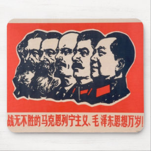 Tapis De Souris Chef communiste de la propagande Mao Stalin