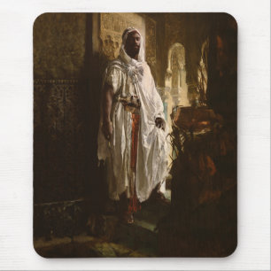 Tapis De Souris Chef maure Art africain Peinture Portrait