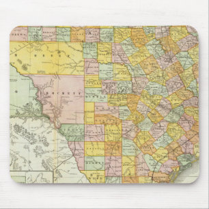 Tapis De Souris Chemin De Fer Rand McNally Et Carte Du Comté Du T