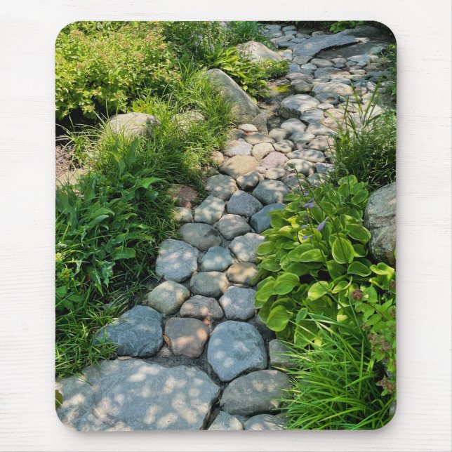 Tapis De Souris Chemin de pierre de jardin | nature | vie essentie (Devant)
