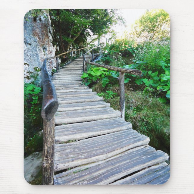 Tapis De Souris chemin en bois plitvice, croatie (Devant)