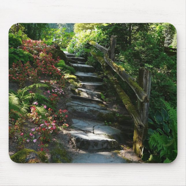 Tapis De Souris Chemin enchanté de jardin (Devant)