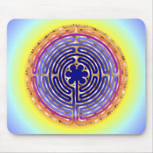 Tapis De Souris Chemins Mousepad de lumière de perle de labyrinth