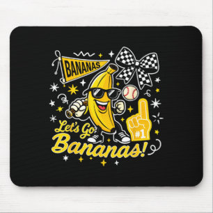 Tapis De Souris Chemise de bananes drôles Banane mignonne Banane d