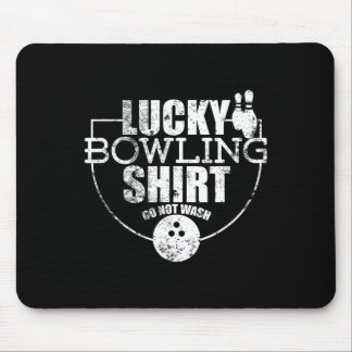 Tapis De Souris Chemise de bowling chanceuse Ne pas laver Citation
