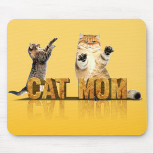 Tapis De Souris Chemise de chat drôle   cadeau maman chat   maman 