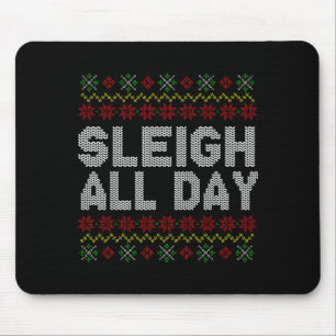 Tapis De Souris Chemise de Noël Laide Motif Citation Traîneau Tout
